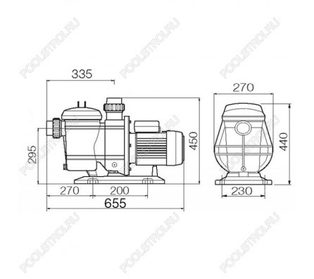 Насос FCP-1500S с префильтром 28.9м³/час(10м). 1ф/220В. 2.2/1.5 кВт