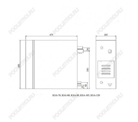 Парогенератор Coasts KSB-120 12 кВт 380В с выносным пультом KS-300